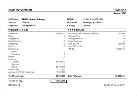 Slip Gaji PT Kahatex Informasi Gaji dan Tunjangan Perusahaan